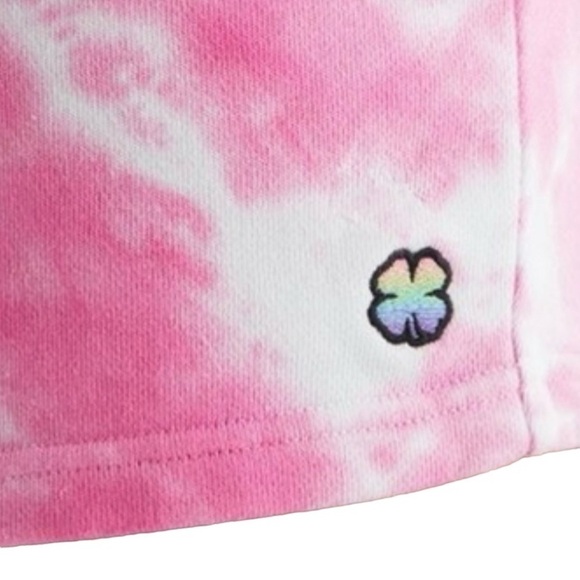 Lucky Brand Pride Tie Dye Clover Gender Neutral Shorts Elastic Waist LARGE - Picture 14 of 16